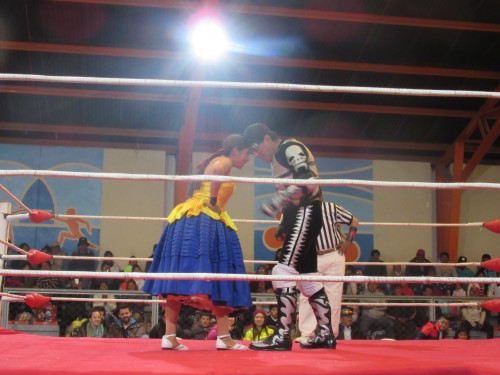 The infamous cholita wrestling in La Paz